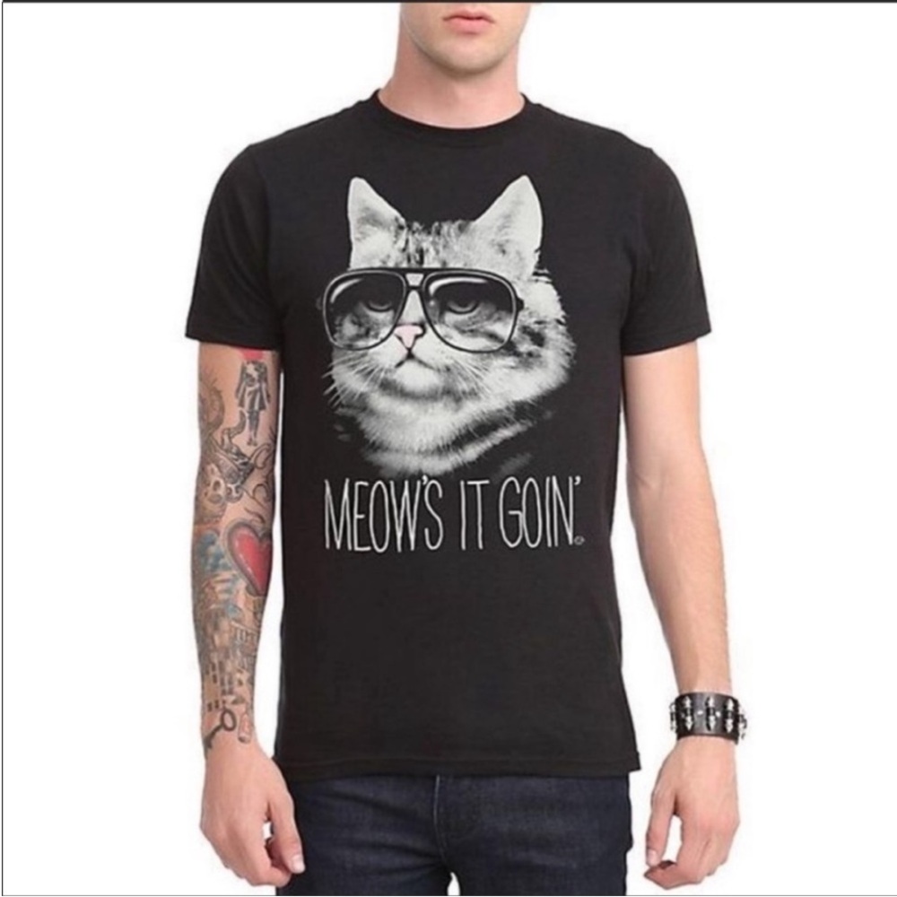Cool Cat Black Short Sleeve Tee